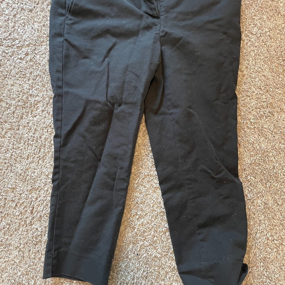 Cropped black dress pants